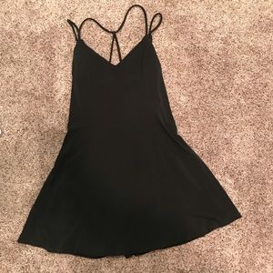 Black strappy mini dress